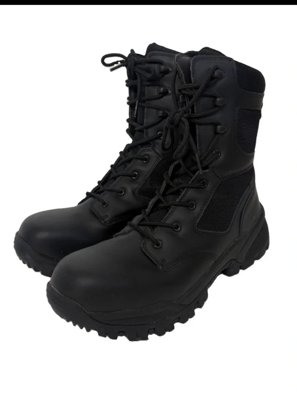 Hytest Steel Toe Tactical Military Lace Up Work Boots Black Mens 10